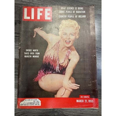 LIFE MAGAZINE MARCH 21 1955 SHEREE NORTH TAKES OVER FROM MARILYN MONROE