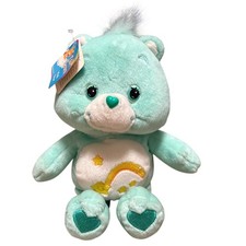 Care Bears Wish Bear 11" Plush Toy Mint Green Shooting Star 2002 Vintage NWT