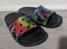 Crocs Classic Tie-Dye Slides Iconic Comfort Sandals Sandals Kids Sz J3