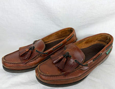 G.H. Bass Co Men's Brown Genuine Leather Tassel Loafer Slip-On Round Toe Sz 8M
