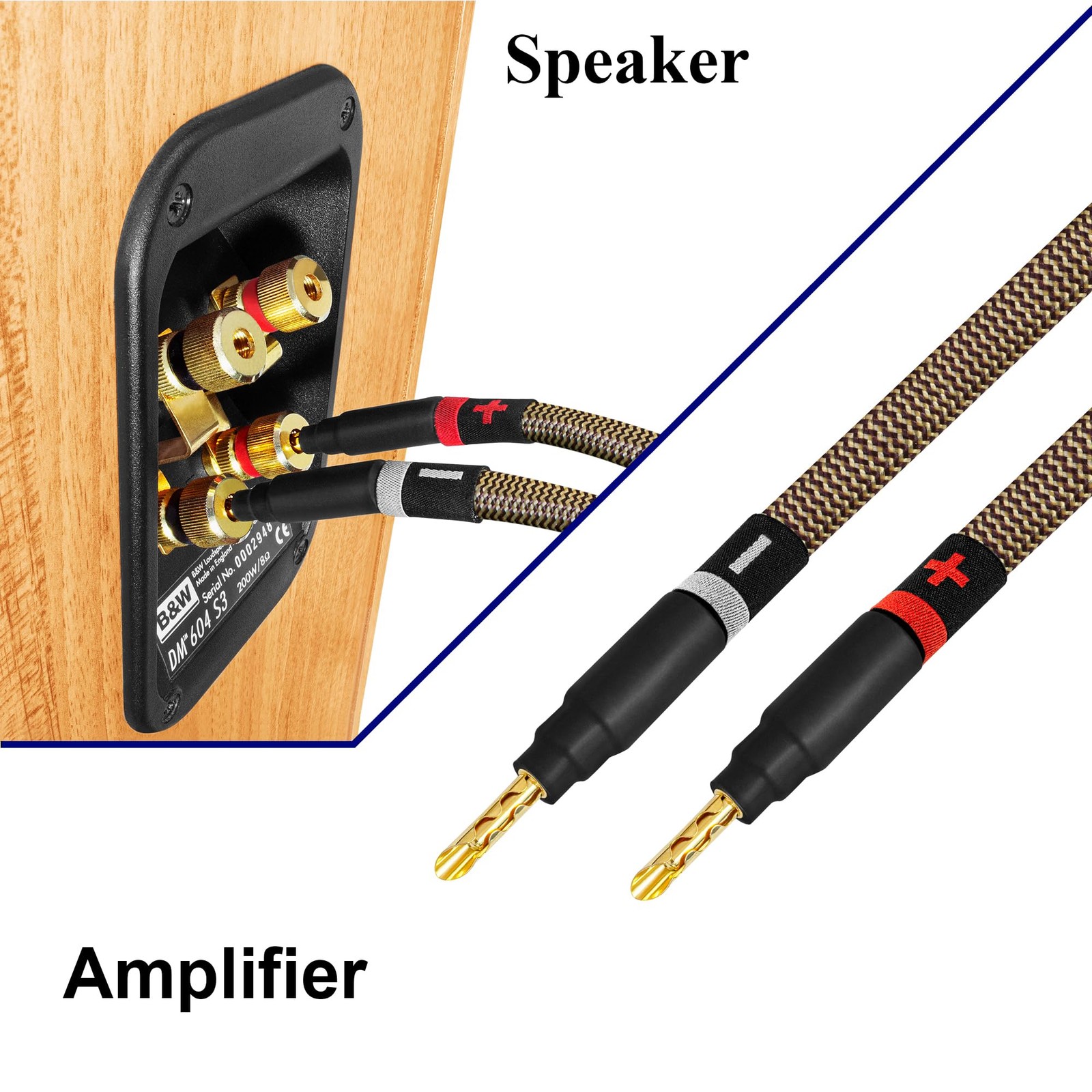 25 Foot Ultimate - 9 AWG - Ultra-Pure OFC - Audiophile HiFi Speaker Cable Pair