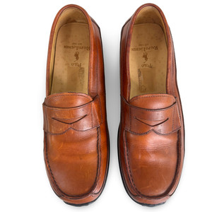 Polo Ralph Lauren Adante Leather Loafers Men’s Sz 10.5D Brown Slip-On Shoes Ralph Lauren Loafer Solid Casual Shoes for Men for sale | eBay main image 3