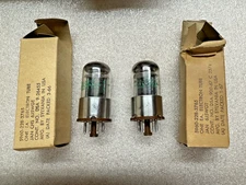 NOS NIB Sylvania JAN-CHS 6J5WGT Matching Pair Preamp Tubes