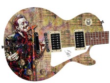 U2 Bono Autographed Gibson Epiphone Les Paul Graphics Guitar
