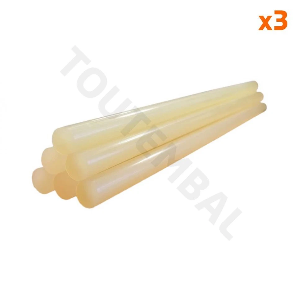 Colle thermofusible en bâtonnet pour carton, emballage et bois (par 3) - Photo 1/1