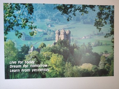 Vtg NOS Argus Poster Castle 1984 Live for today dream  tomorrow learn yesterday