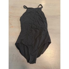 Dance Favourite Black Lace Open Back High Neck Leotard Bodysuit Medium