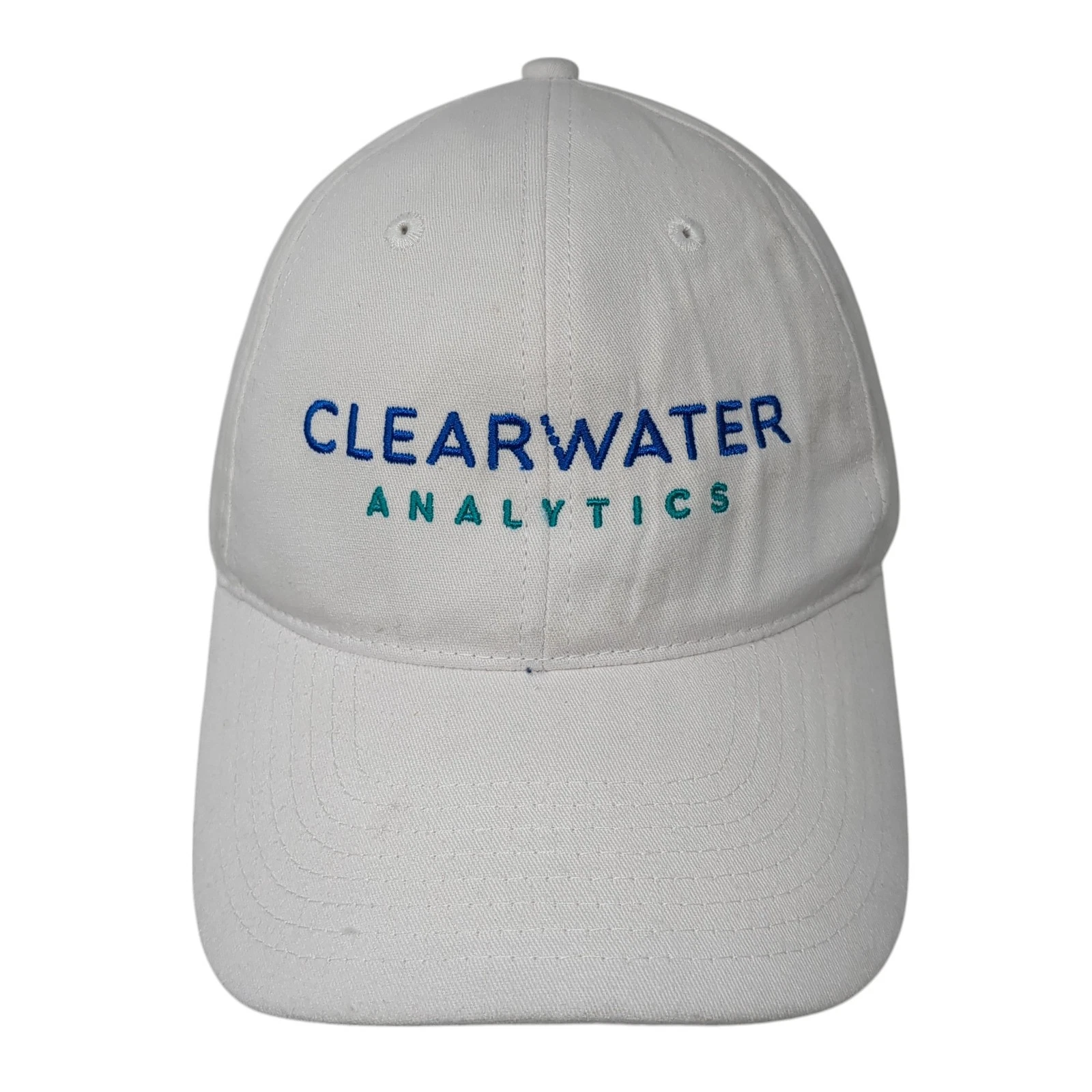 Clearwater Analytics Strapback Hat White One Size Embroidered Hit