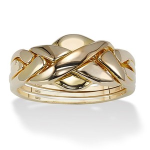 Authentic Puzzle Ring in Gold-Plated Sterling Silver