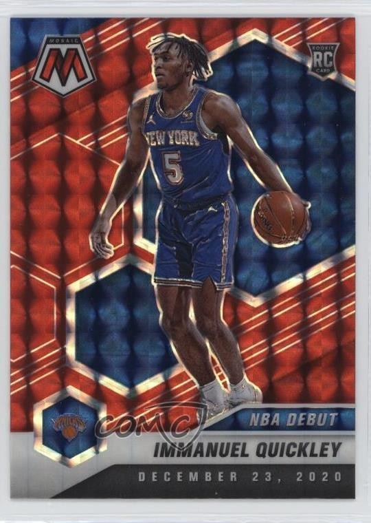 2020-21 Panini Mosaic NBA Debut Red Mosaic Prizm Immanuel Quickley #277 1k9t