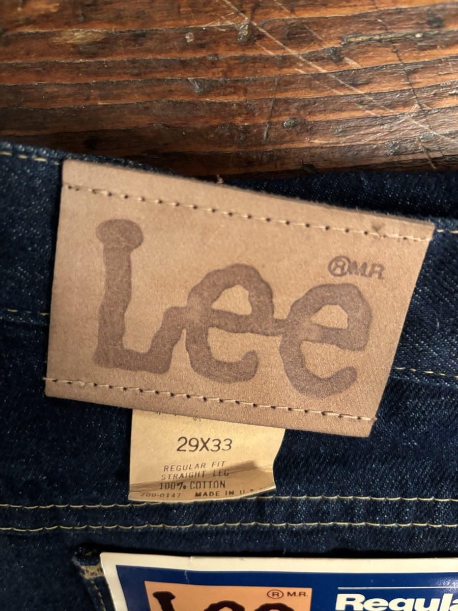 Vintage Lee Jeans Mens 29 x33 Dark Wash Regular Fit Straight