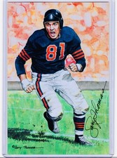 GARY THOMAS auto autographed signed Goal Line Art card of George Connor Bears