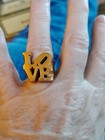 Vintage 1970s The Chunky LOVE Goldtone Ring-Robert Indiana Iconic Pop Art Sz.6 — photo 1