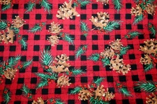 60 INCH WIDE TWILL HOLLY JOLLY PLAID  BY SUSAN WINGET - 100%  COTTON FABRIC