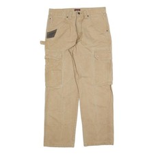 Pantaloni Regolari Dritti Beige In Cotone Blend Wrangler Uomo W32 L30 Workwear