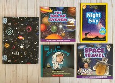 Solar System Spiral Wide Ruled Notebook  4 Fun Fact Books Astronaut School New