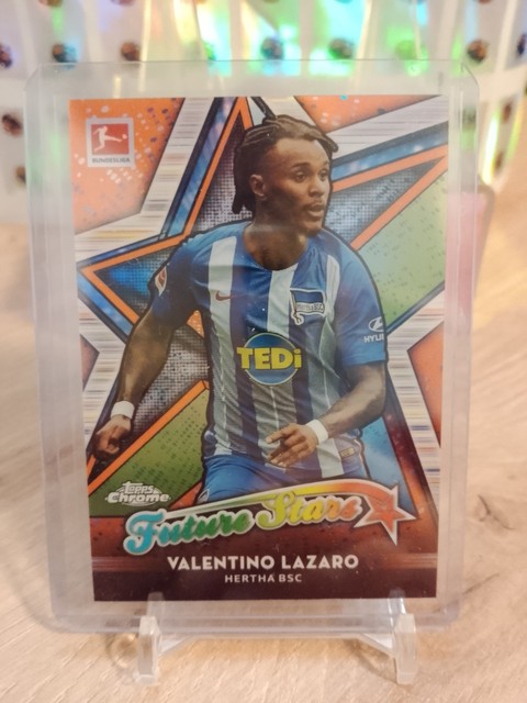 Selten: Valentino Lazaro /25 !! Orange Future Stars Topps Chrome Bundesliga Nati