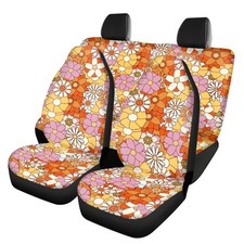 Wetoricau Hippie Daisy Pattern Automotive Seat Cover Wear-resistan Car Seat P... Wetoricau Hippie Daisy Pattern Automotive Seat Cover Wear-resistan Car Seat P...
