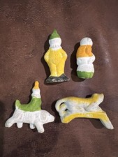 Antique 4 Miniature Bisque, Figurines, Marked   Japan  