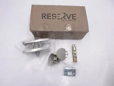 9BR3534 Baldwin Privacy Contemporary Knob with 5 in. Rosette in Polished Nickel