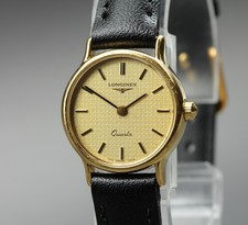 Vintage Longines Cal. L153.4 21mm Women Quartz Watch Gold Dial Swiss [Exc+5]