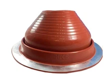 Dektite #7 Red Silicone Metal Roof Pipe Flashing, High Temp, Round ... Fast Ship
