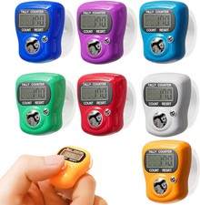 7 Pack Digital Finger Tally Counter LCD Electronic Clicker Tasbih Prayer