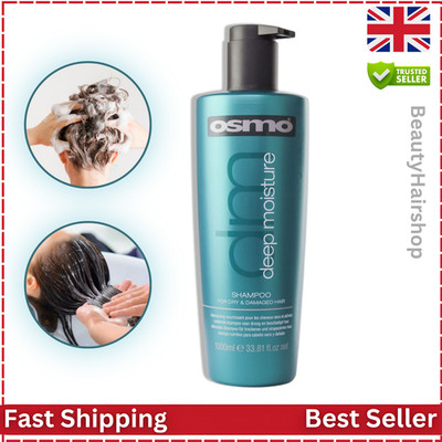 Osmo Deep Moisture Shampoo 1L Ultra Hydrating Formula for Dry Hair | Salon Size