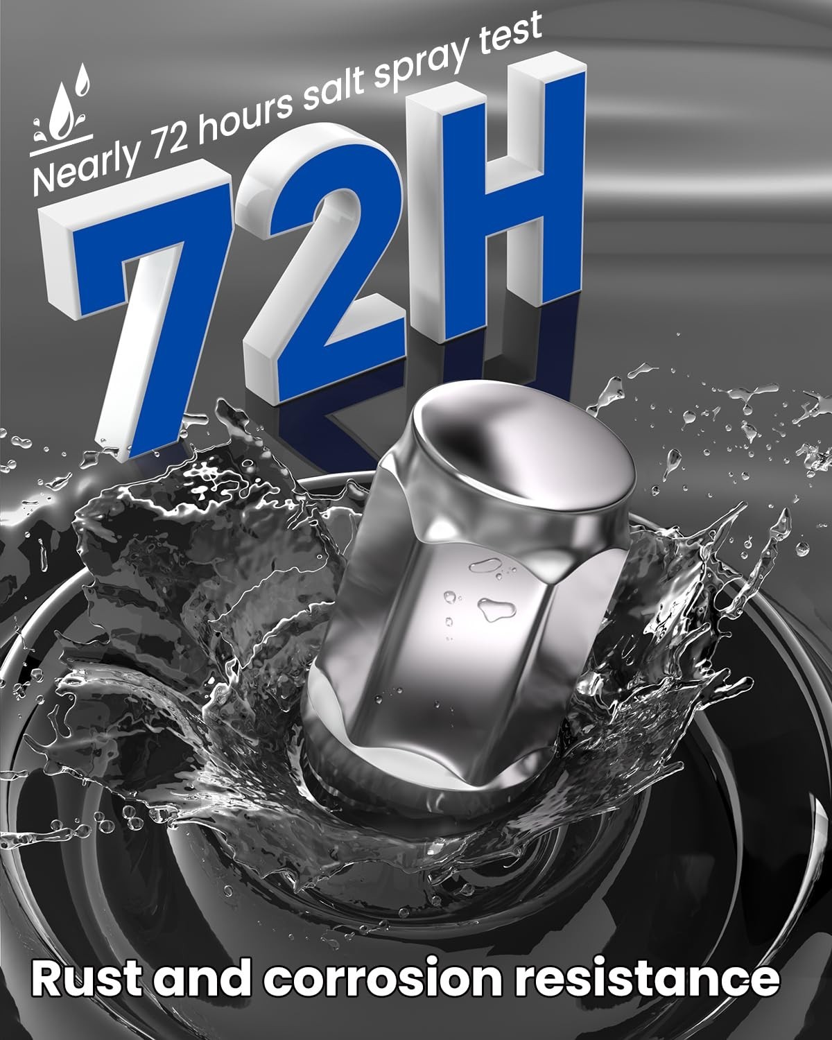 1/2x20 Lug Nuts 20pcs, Chrome 1/2''-20 Closed End Bulge Acorn Lug Nuts, 1.38"...