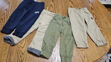 2T Toddler Boy Pants Lot Of 4- PUMA, US POLO, BEN SHERMAN-0ne Pair Is Lined