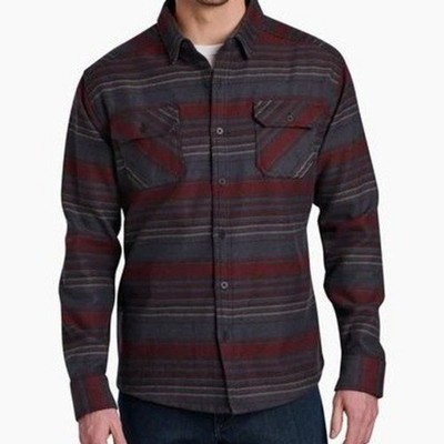 KUHL Disordr Brick Charcoal Mens M Heavyweight Flannel Shirt Jacket