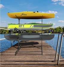 HEAVY DUTY Freestanding 6 Kayaks Storage Rack w/Wheel Adjustable WE SHIP OVERSEA