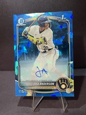 2025 Jose Anderson Bowman Chrome Sapphire Autograph Rookie /199 #CPSA-JA Brewers
