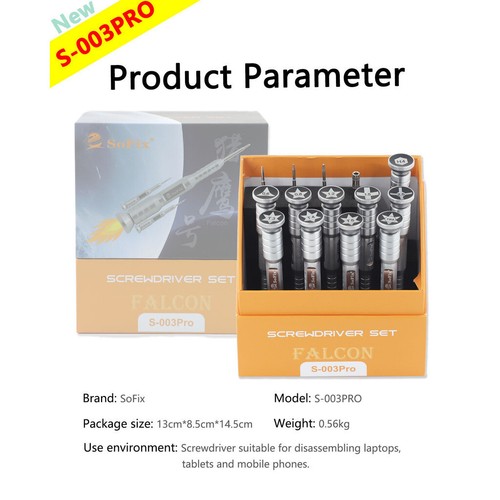 Kit de destornilladores de precisión S-003PRO herramientas de desmontaje de instalación de extracción de tornillos - Imagen 8 de 8