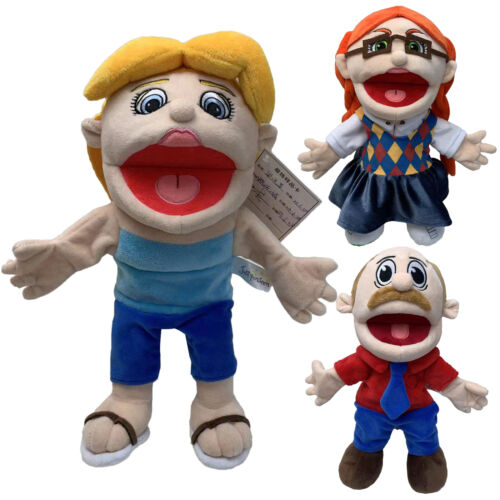 NEW 17In Jeffy Puppet Soft Plush Toy Hand Puppet Prank Puppet With Working Mouth