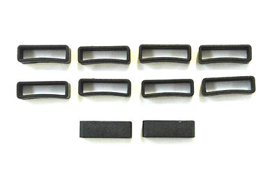 20 mm Nylon Gurt Halter Schlaufen x 10 für Hundehalsbänder Leinen Gurte Taschen Gurtband