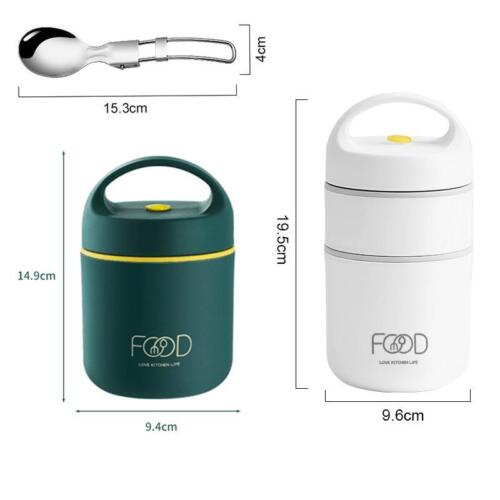 Contenedor de alimentos aislado portátil redondo acero inoxidable multicolor fácil limpieza - Imagen 6 de 36