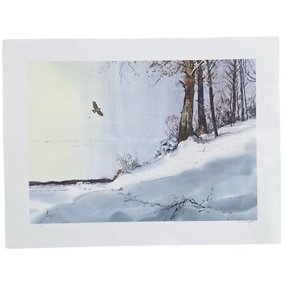 Michael Schofield  Winter Flight  Signed Artist Proof Lithograph Print 31 X23 