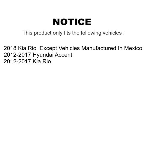 Rear Coated Disc Brake Rotors & Semi-Metallic Pad Kit For Hyundai Accent Kia Rio - Picture 2 of 12