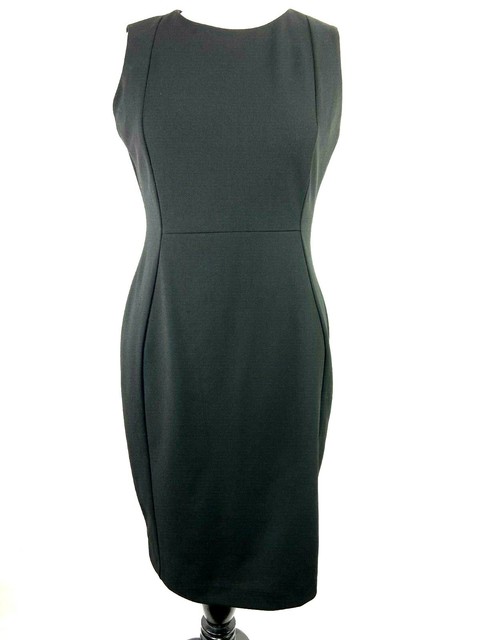 calvin klein women's scuba crepe sleeveless princess seam sheath dress