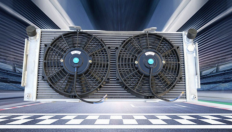 FOR Ford GT40 1964-1969 1968 1967 1966 64 65 66 Aluminum Radiator & 2*FAN