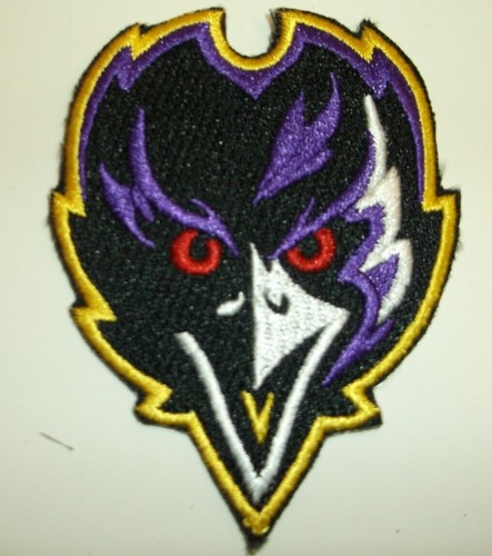 Baltimore Ravens~Face~Embroidered PATCH~3" x 2 3/8"~Iron Sew~FREE Ship