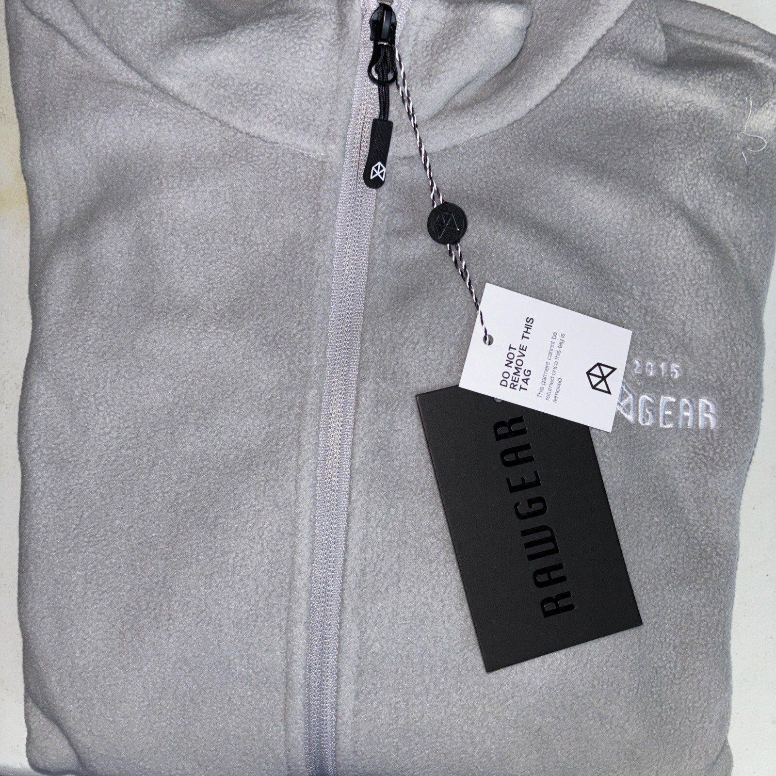 Sweatshirt-Raw Gear Zipper Font And Pockets Gray Sweatshirt- Model # RG544 NWT-image