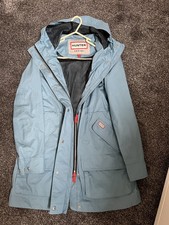 Hunter Light Blue Parka Coat Women’s Size Medium