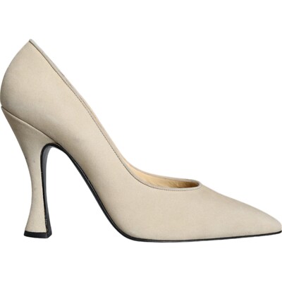 DOLCE GABBANA Shoes Beige Suede Leather High Heels