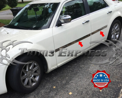 For 2005-2010 Chrysler 300 300C Cover Trim Body Side Molding Overlay 2 1/4'' 4PC