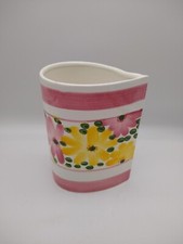 Royal Norfolk Flower Vase Kitchen Utensil Holder Hand Painted Pink Floral Wave