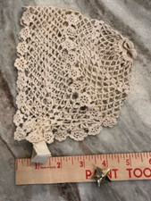 Hand crochet Baby or doll Bonnet Vintage TX8