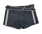 Levi's Shorts Navy Blue Size 28 10 Chevron Tweed Lined Matching Belt Wool Blend