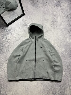 Nike NSW Tech Fleece Zip Hoodie Drill Hype Jacket Grey Men s Size L